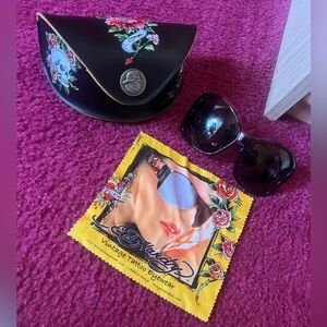 Ed Hardy Black Sunglasses